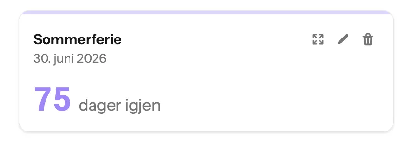 Hendelsesnedtelling for klasserommet